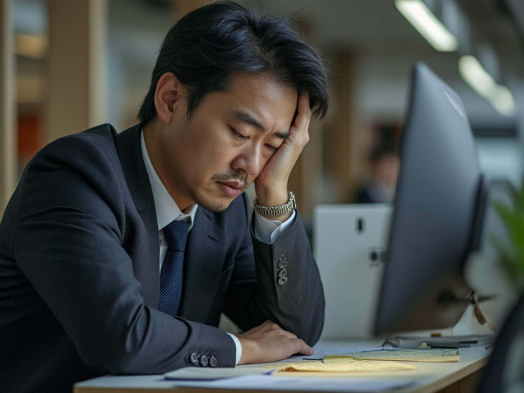 frustrated salaryman